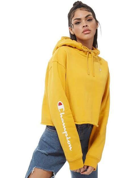 Womens yellow champion hoodie clearance