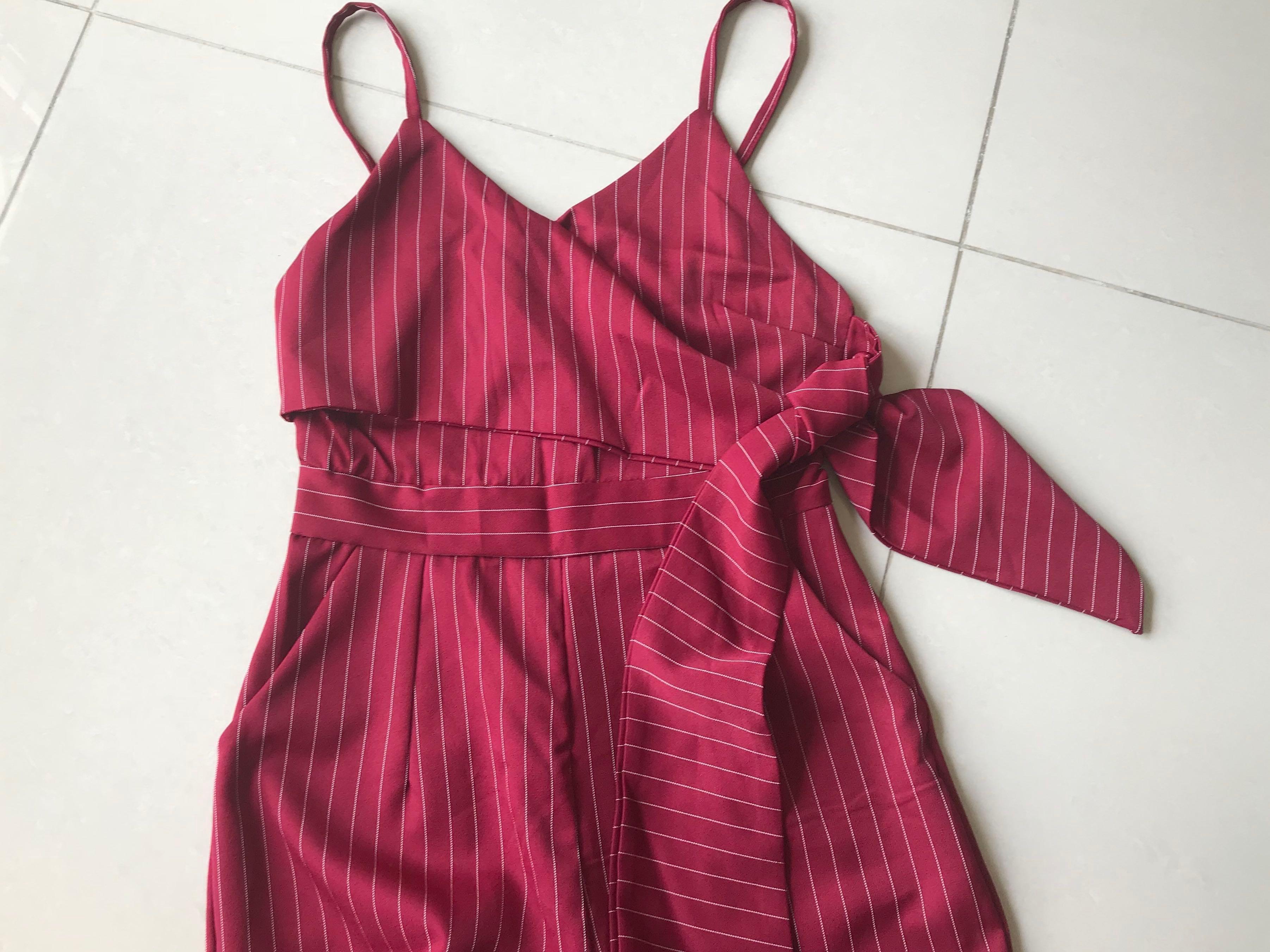 womens red romper jumpsuit