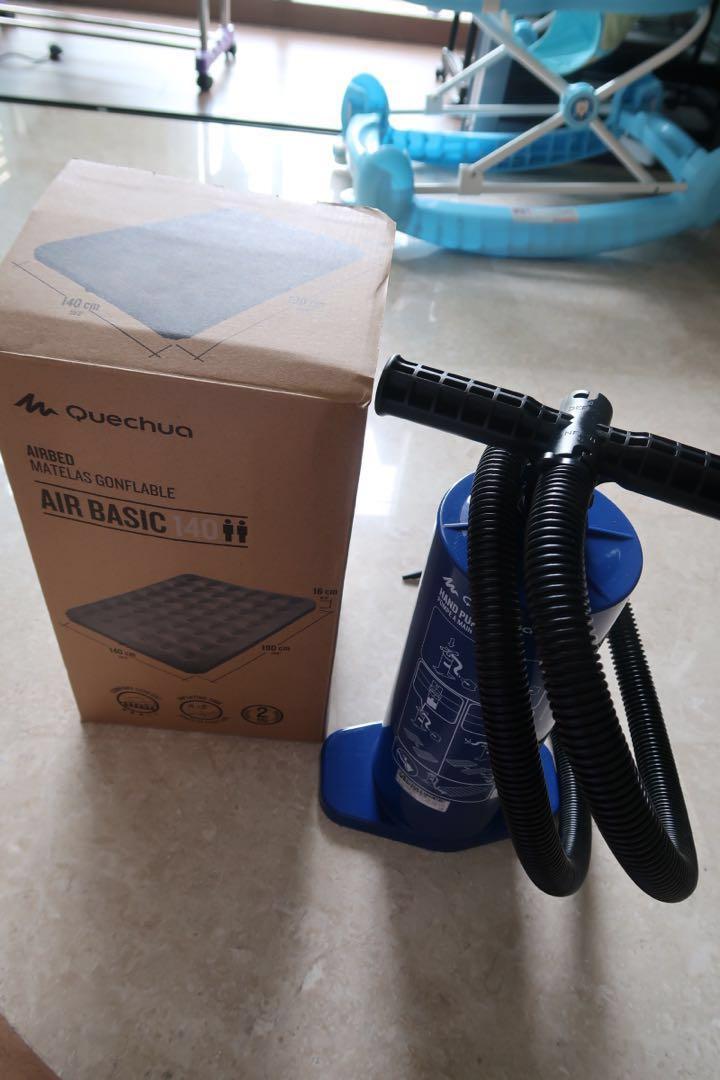Decathlon Airbed with Air pump, Furniture & Home Living, Furniture, Bed Frames & Mattresses on