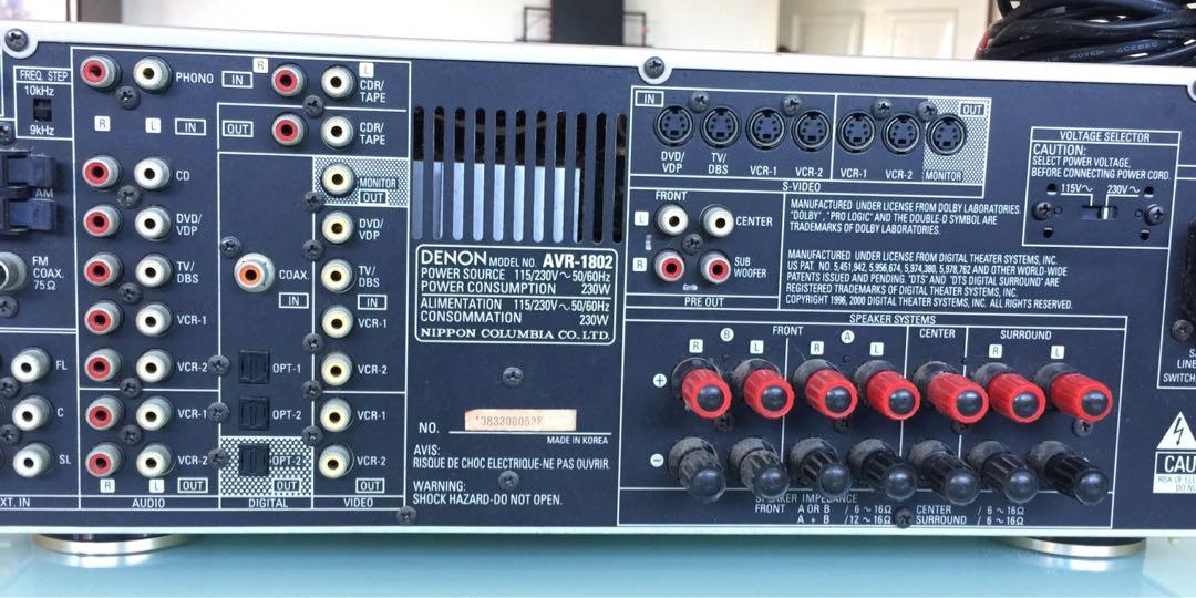Denon AV Surround Receiver AVR1802, Everything Else on Carousell