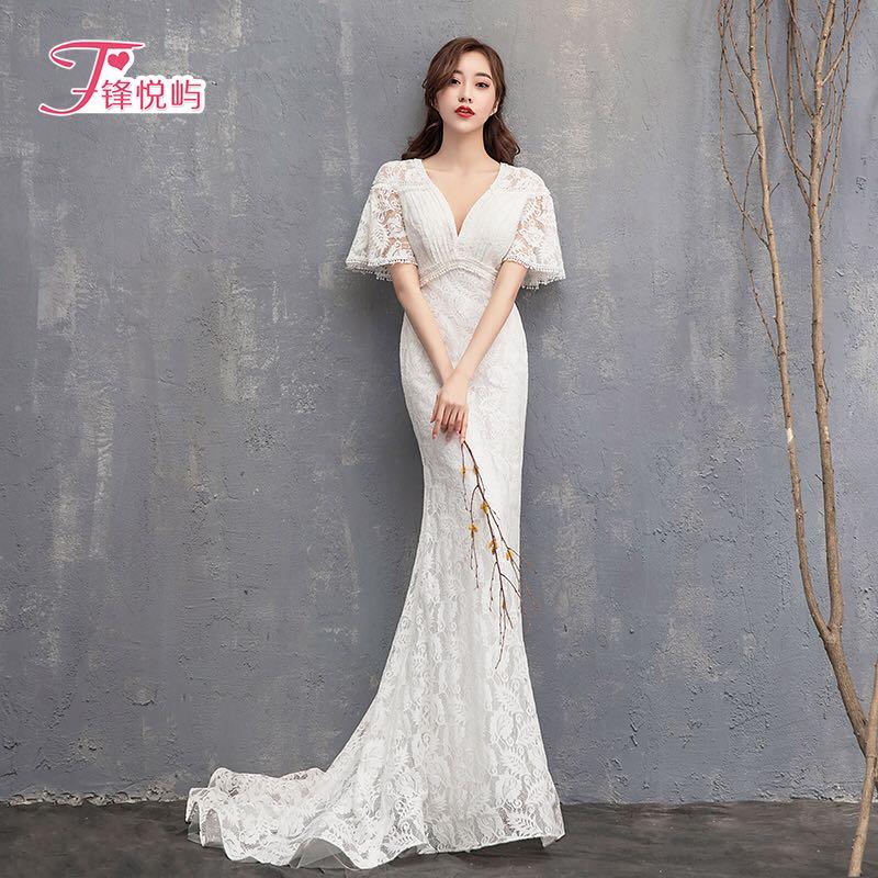 Fishtail Bride Wedding Dress New Slim White Tail Princess On Carousell