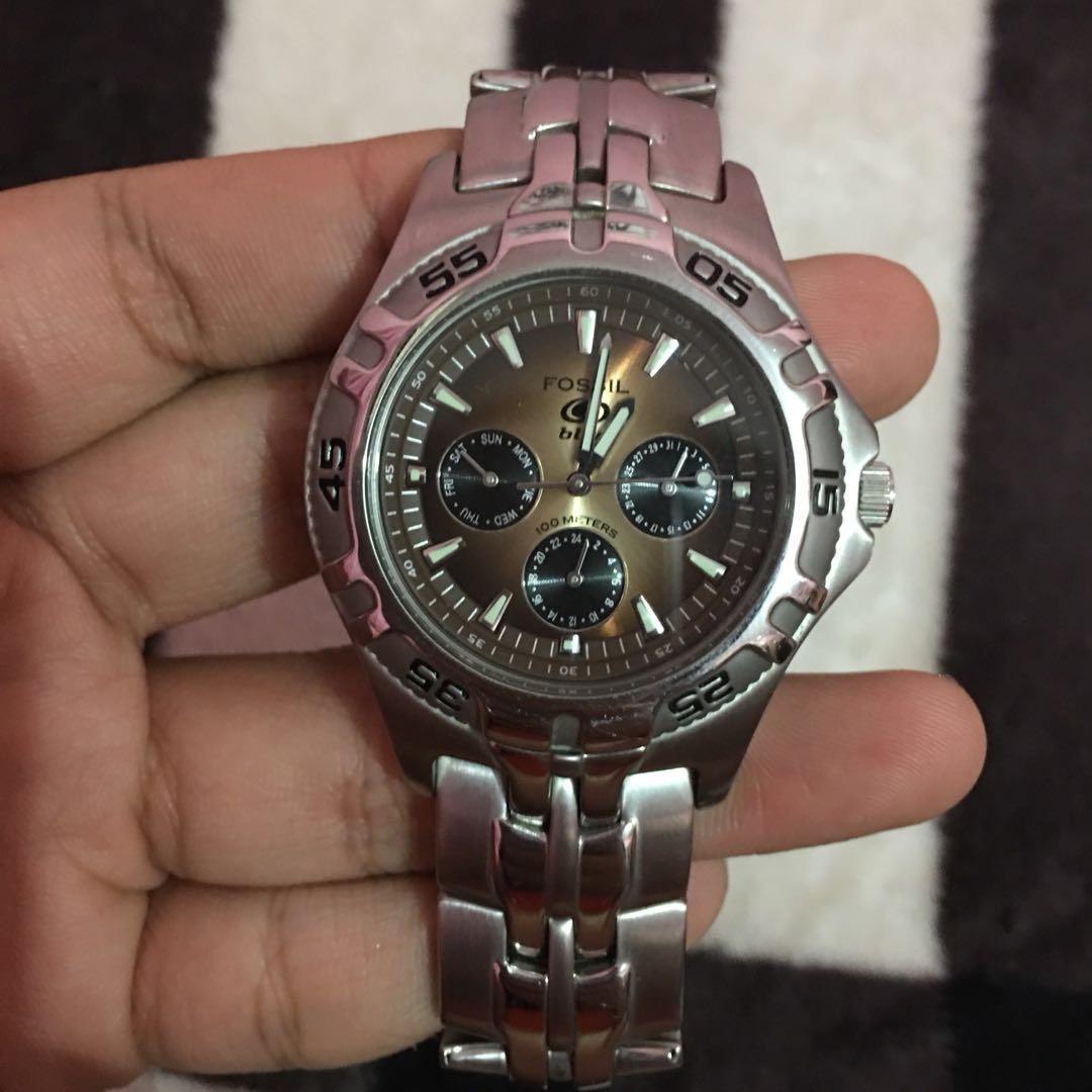 Fossil Blue Watch 100 Meters, Fesyen 