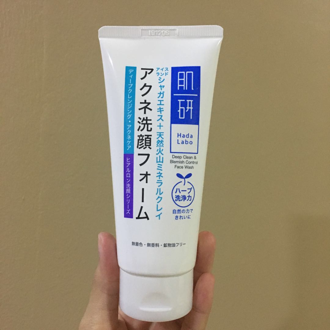 hada labo face wash deep clean & blemish control