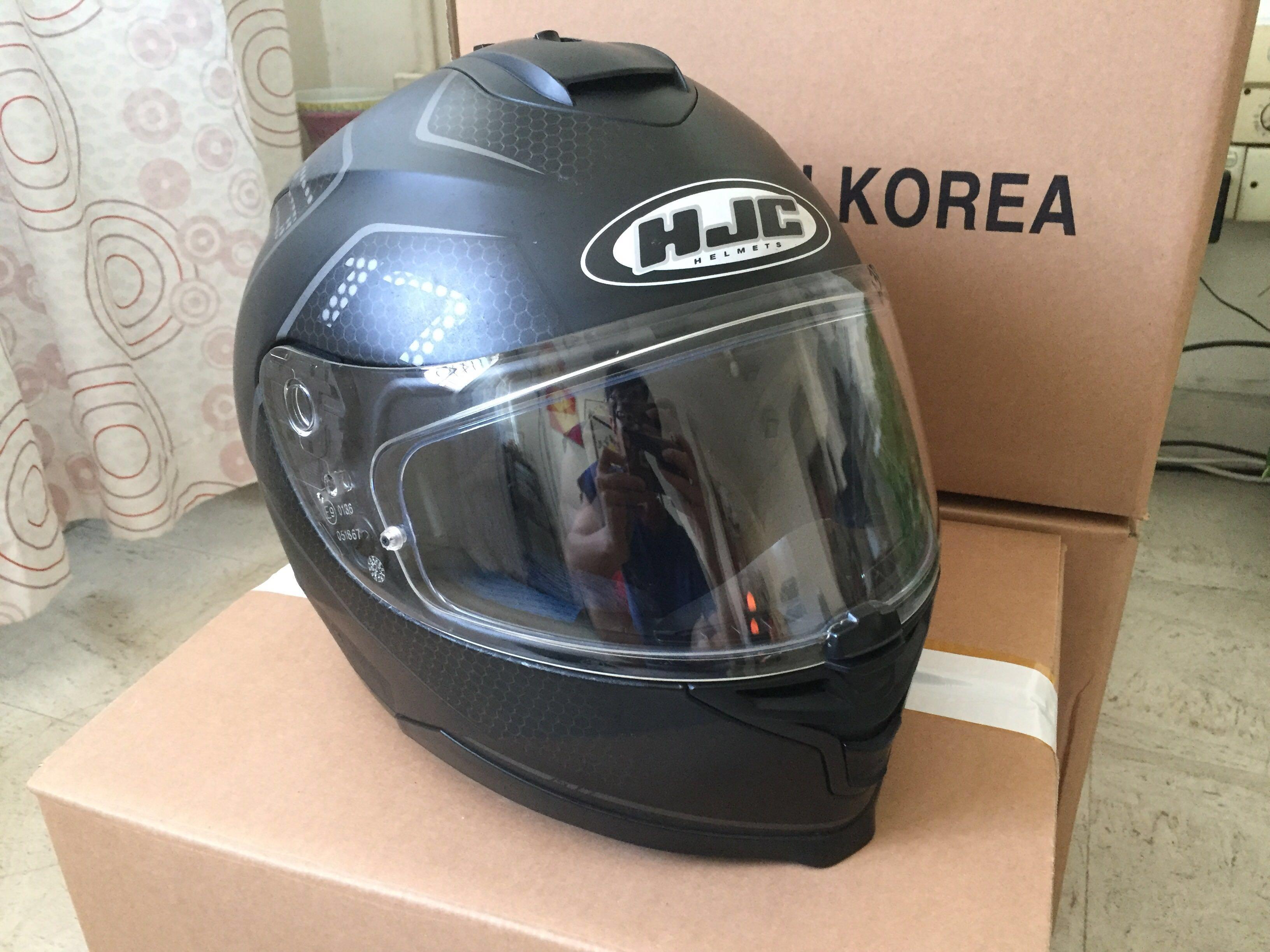 Hjc helmet with sun visor new arrivals