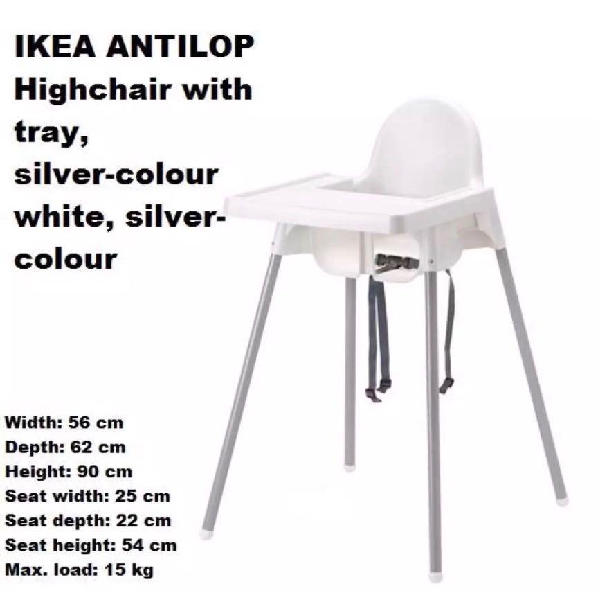 Ikea high chair measurements sales