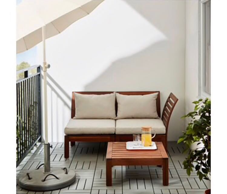Ikea Applaro 2 seater outdoor sofa frame and table, Furniture & Home