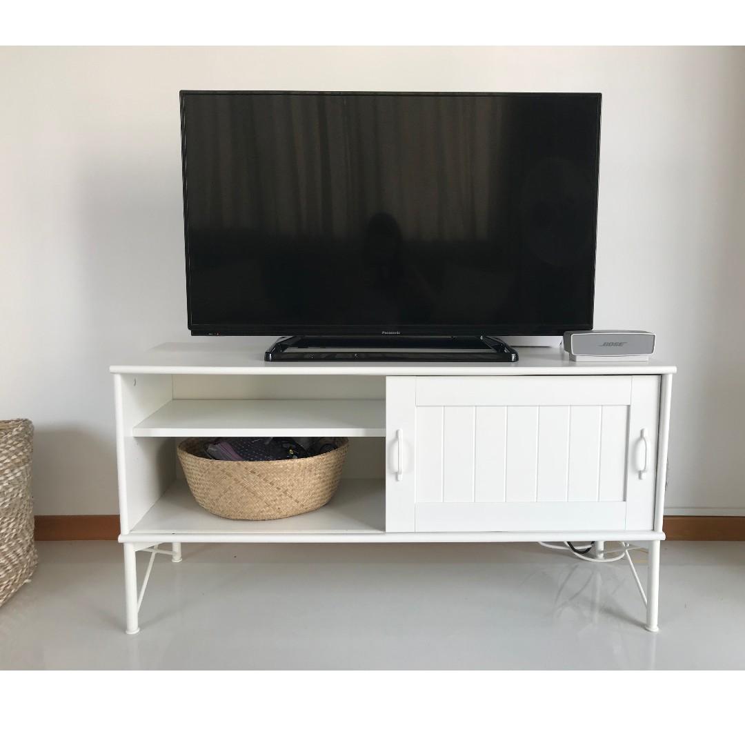 Ikea Cabinet Tv Console With Storage Basket Furniture Home Living Furniture Other Home Furniture On Carousell
