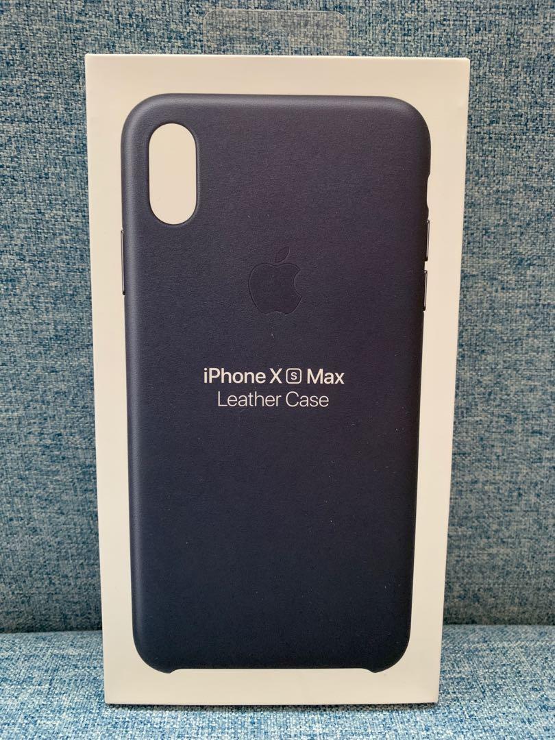 Iphone Xs Max Original Apple Leather Case Midnight Blue Mobile Phones Tablets Mobile Tablet Accessories Cases Sleeves On Carousell
