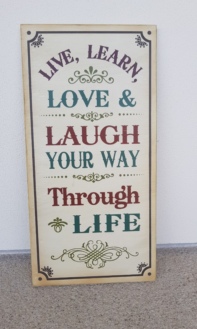 Live Learn Love Laugh Wall Decor Piece