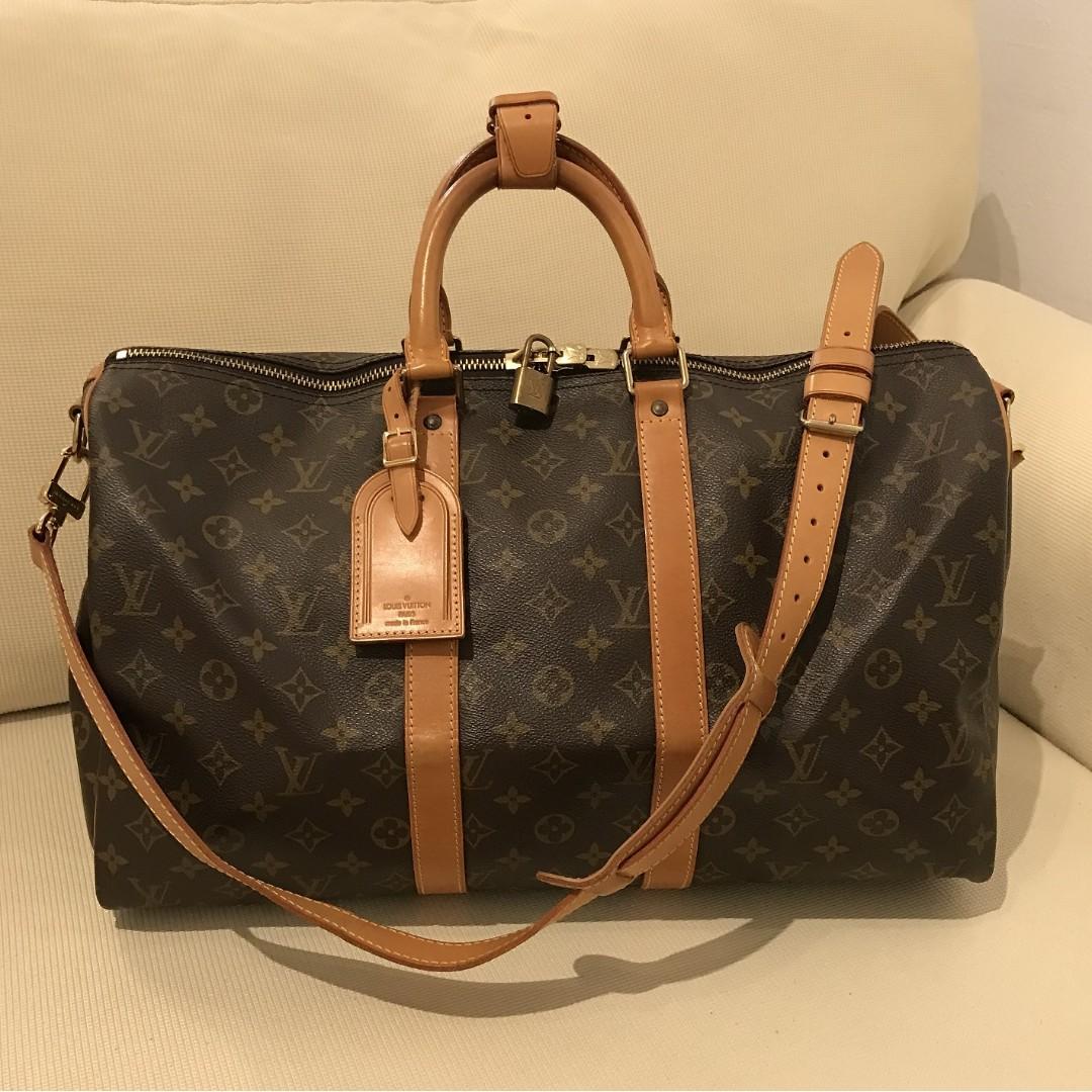 LV Keepall bandouliers 45, Luxury, Bags & Wallets on Carousell