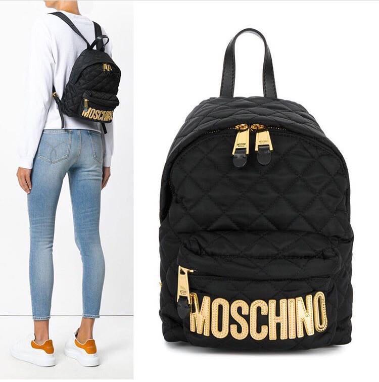 moschino quilted backpack