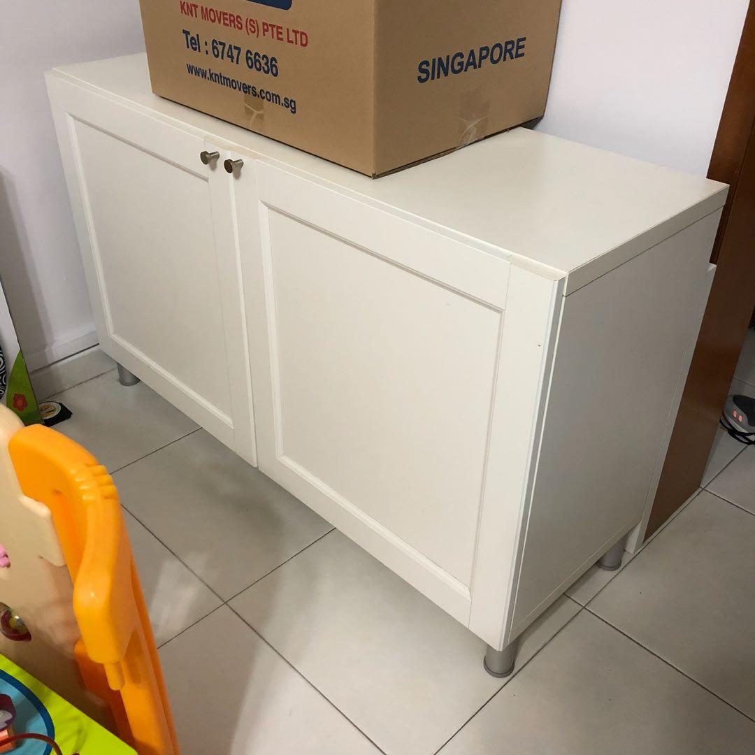 Moving Sale 2 Door Ikea Besta Storage Cabinet Furniture Shelves Drawers On Carousell