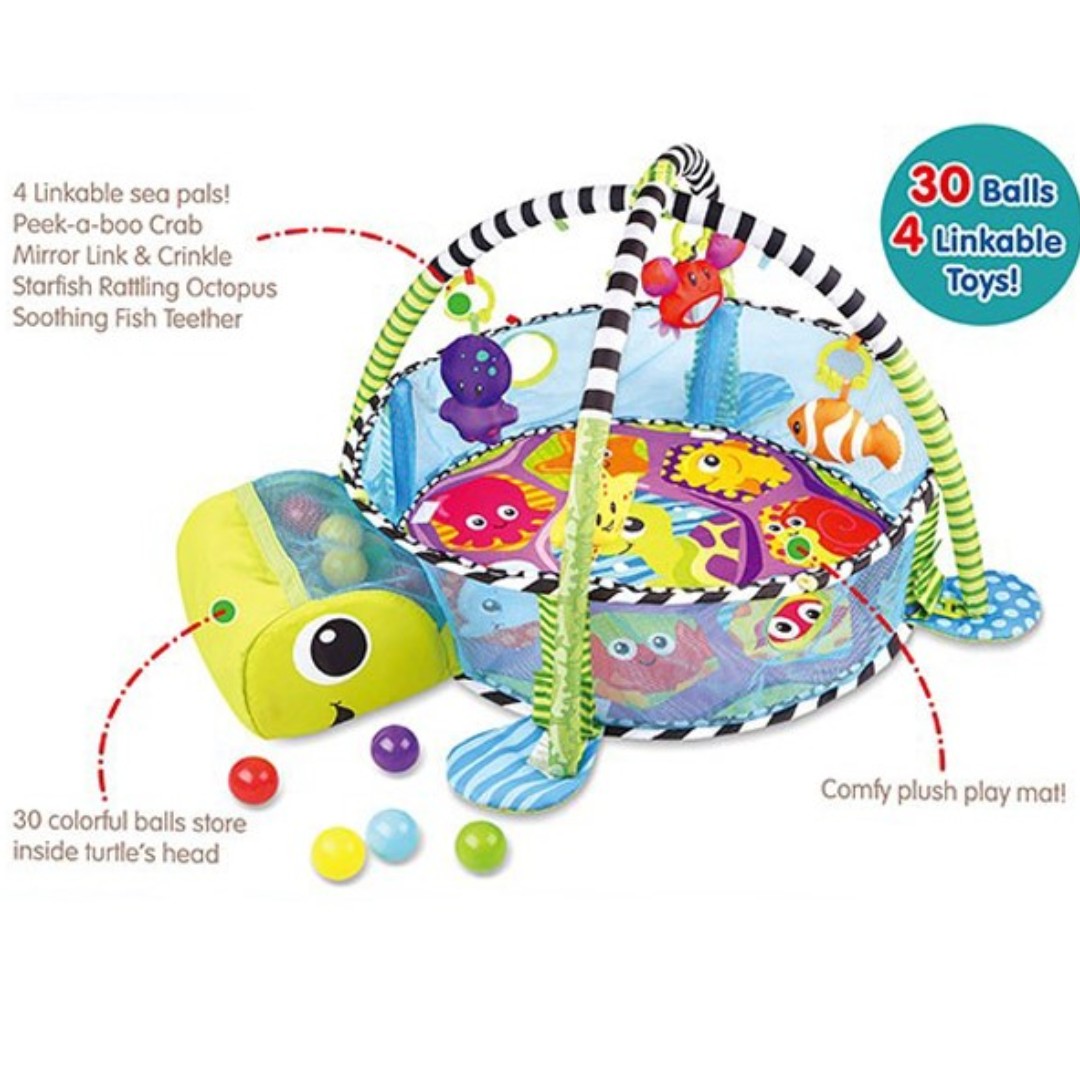 turtle play mat with balls