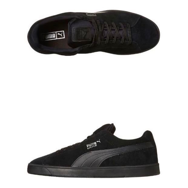 puma suede black grey