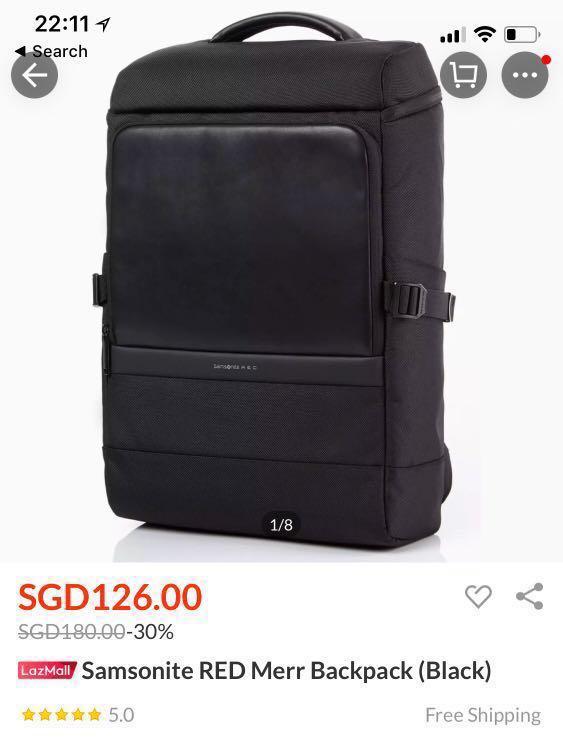 Samsonite red merr backpack discount