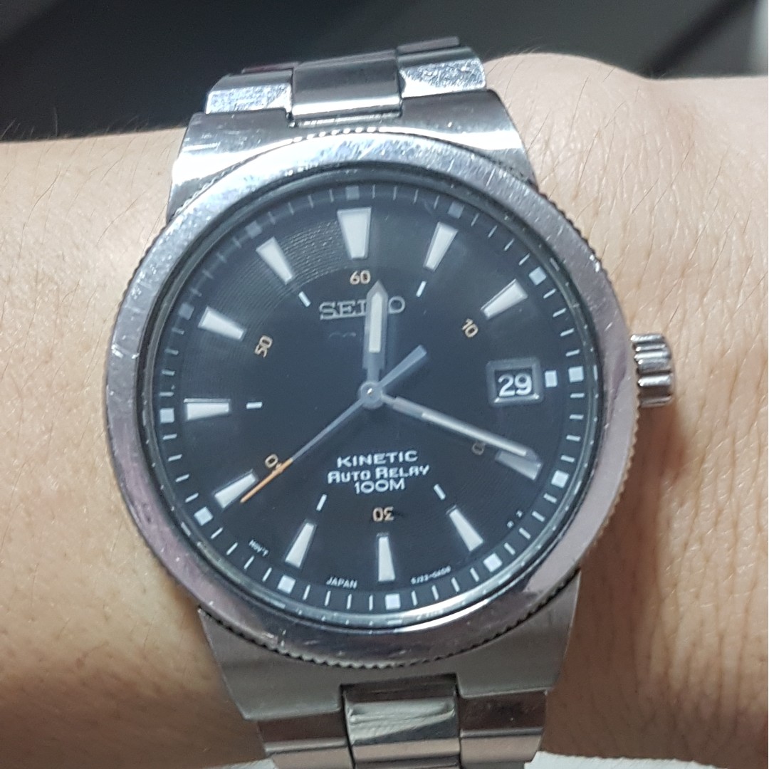 Seiko kinetic auto relay titanium online