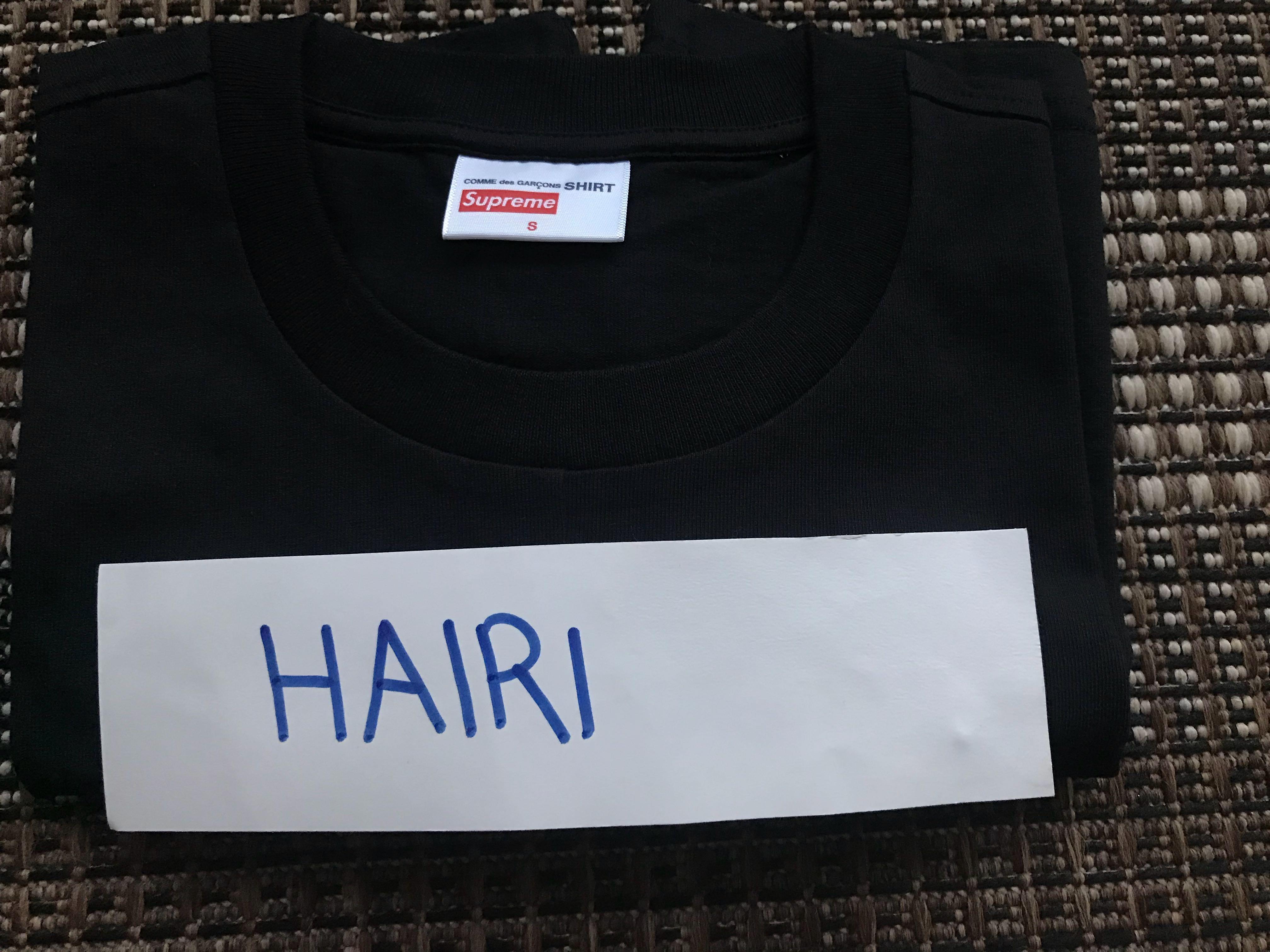 supreme cdg tee black