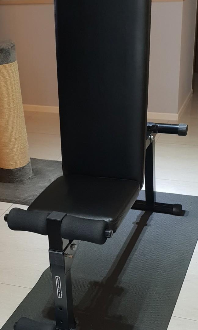 Used Zanfit Incline Decline Stowable Gym Bench Sports Weights