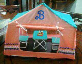 vintage barbie tent