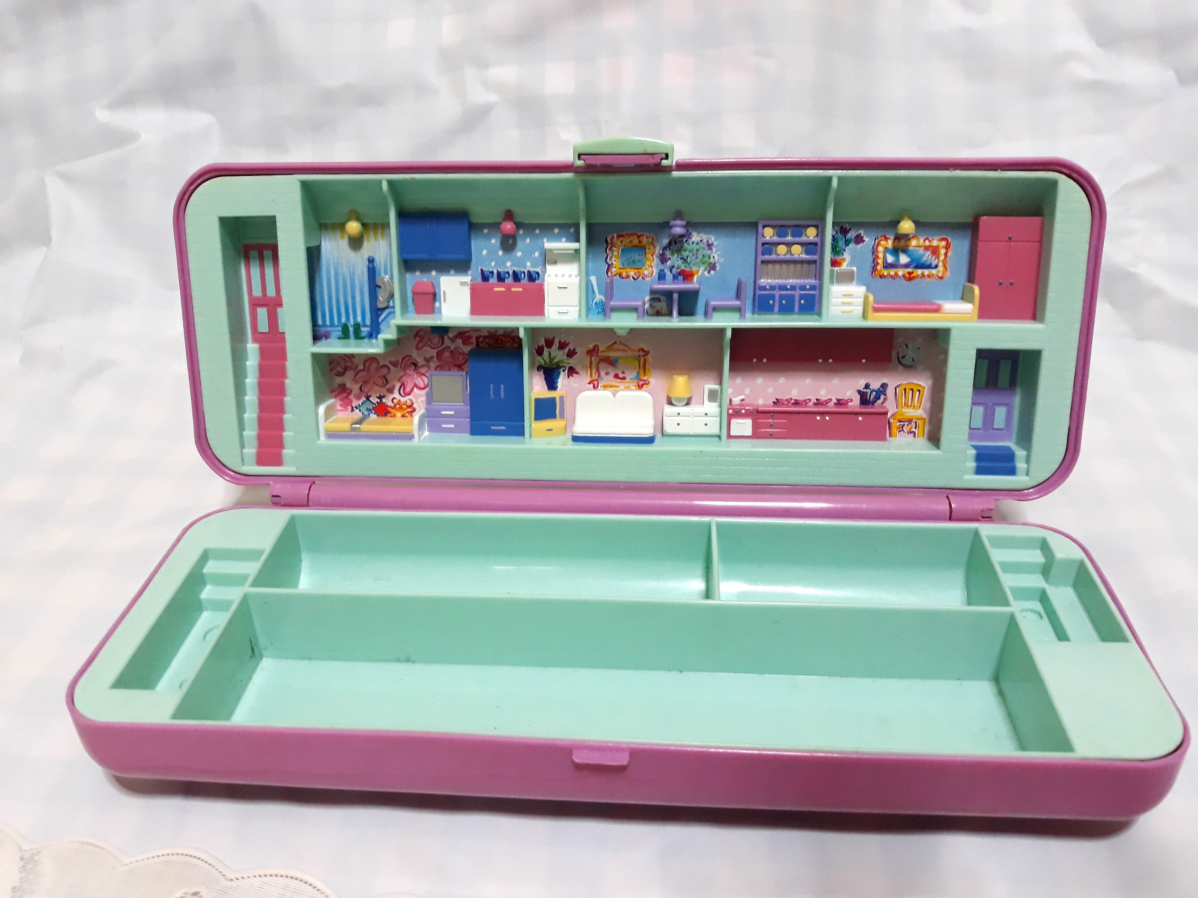 Vintage Polly Pocket Pencil Case (Bluebird 1990), Hobbies & Toys