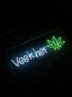 Customised neon light sign