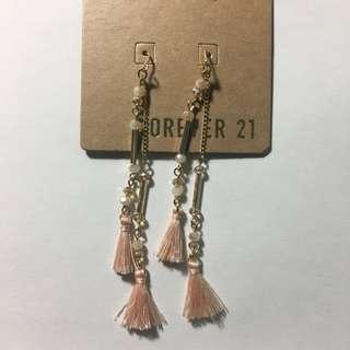 Gold Tassel Drop Earrings