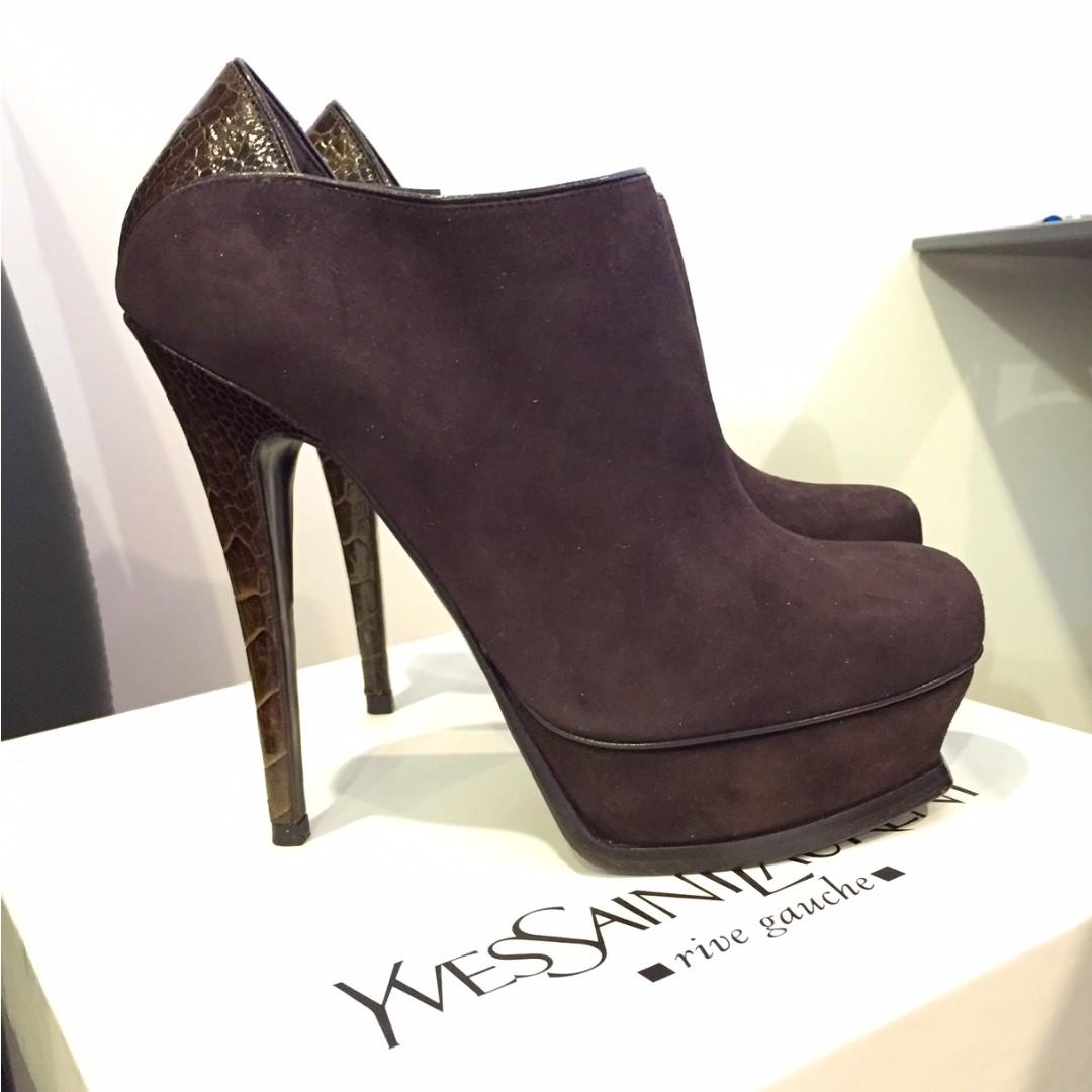 100 Authentic New Yves Saint Laurent YSL brown suede Tribute