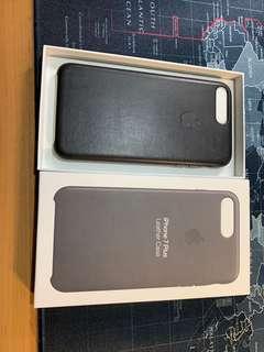 Original iPhone 7 Plus grey leather case