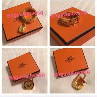 99% NEW HERMES MORS SCARF RING, Luxury, Accessories on Carousell