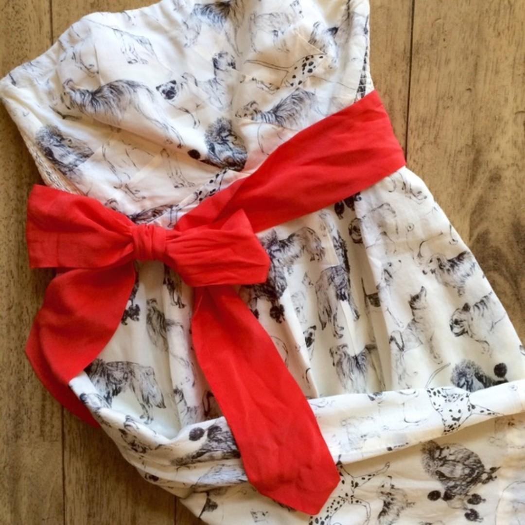Dog print store dress anthropologie