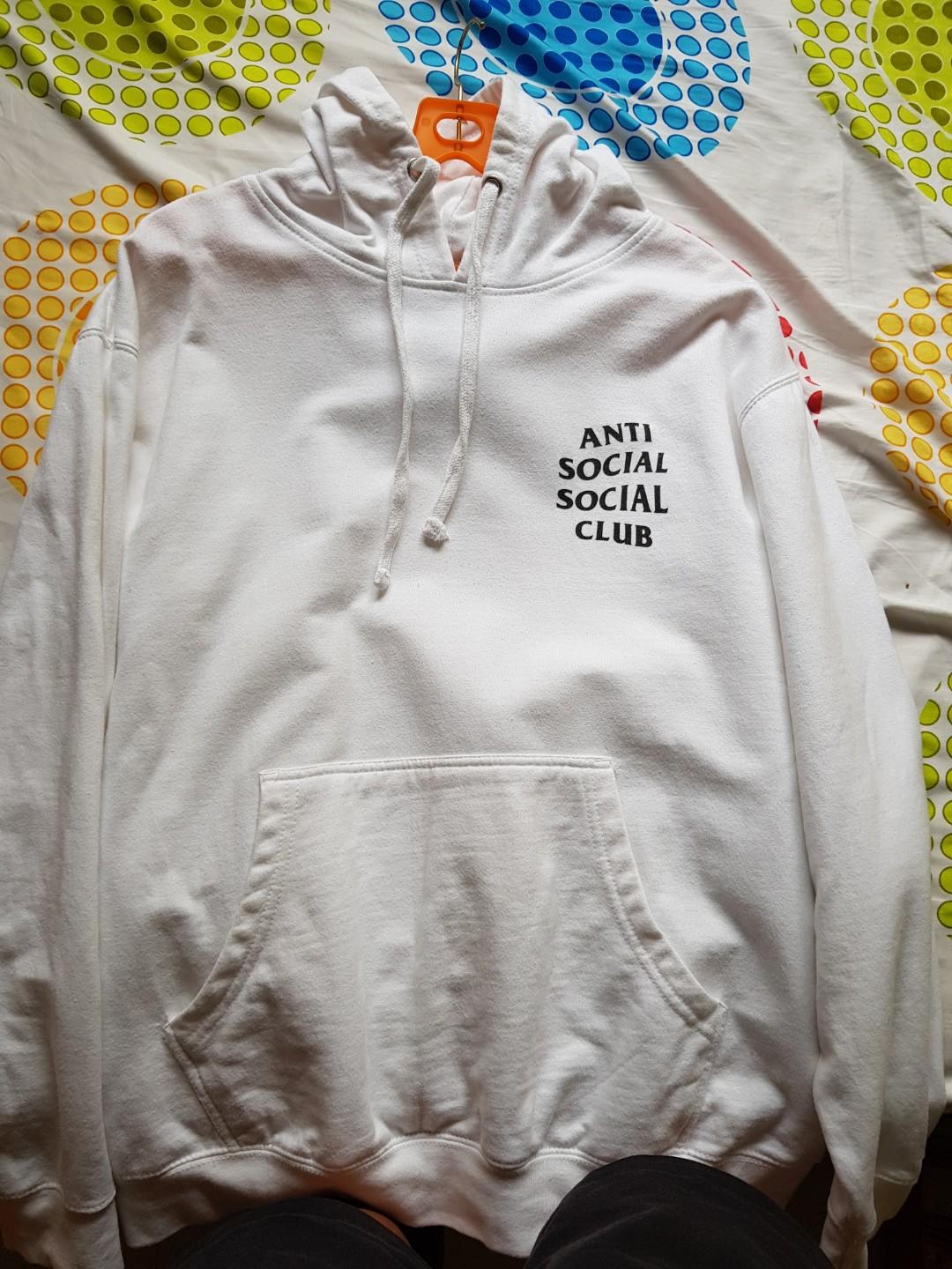 anti social social club kkoch white hoodie