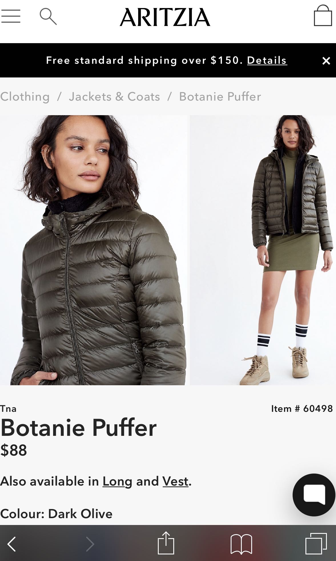 Aritzia botanie puffer review sale