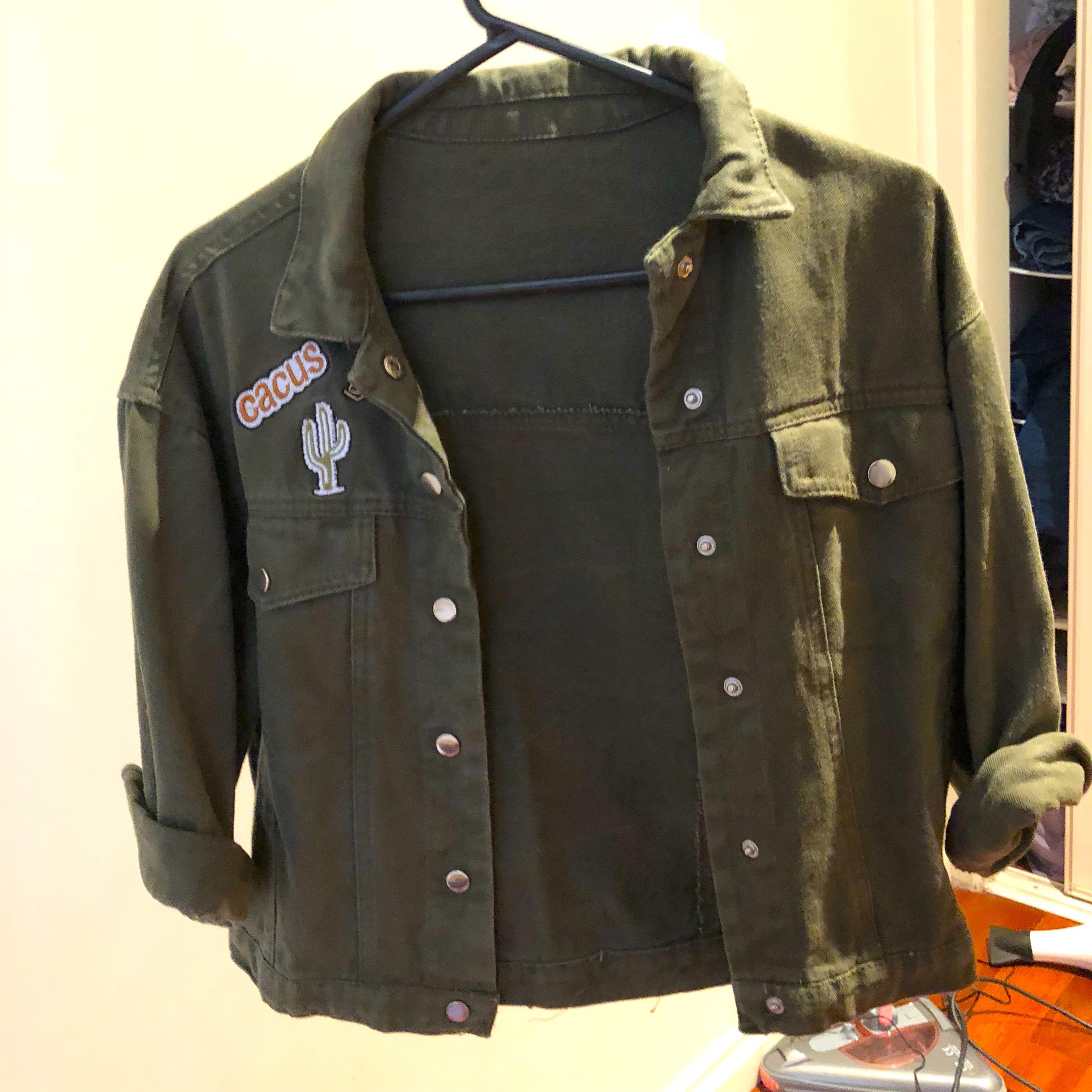 cute army green jacket