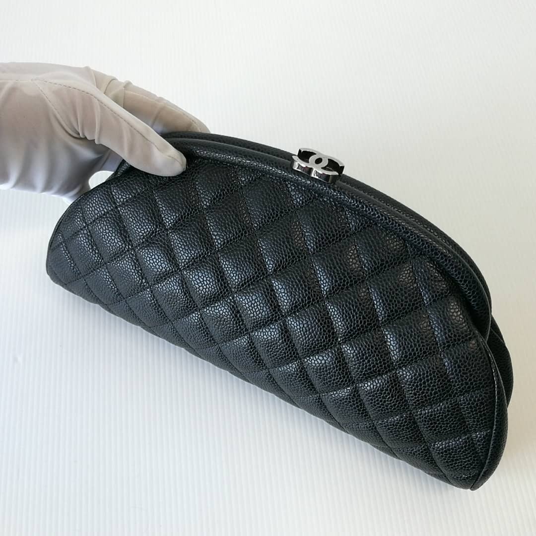 Authentic Chanel Mademoiselle Timeless Clutch Black, Luxury, Bags & Wallets  on Carousell
