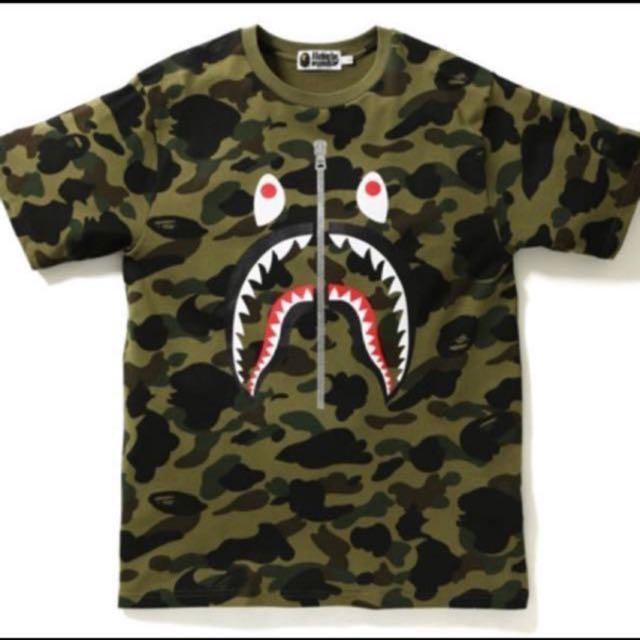 Bape first camo shark tee clearance