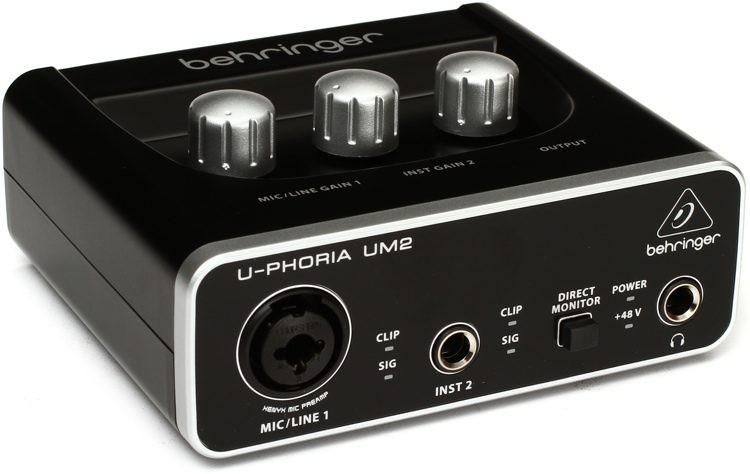 Behringer UM2 Audio Interface (Category: Soundbars, Speakers & Amplifiers) located in Singapore. Submitted by adrianpalmer (Listing ID 192497315, Image 1). Description: Selling off my secondary interface. Perfect Condition. Was meant to be used for external work in the studio but decided to sell it off for another interface instead. Hit me up!.
