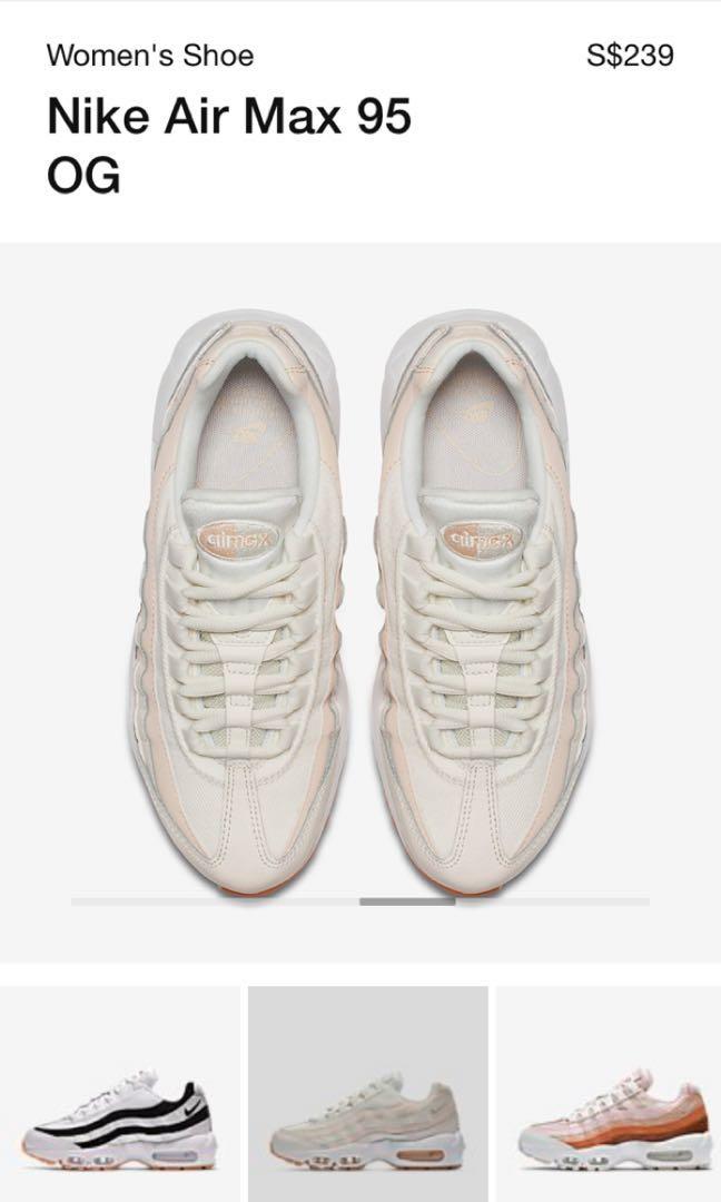 Nike Air Max 95 OG US 6 Women s Fashion Footwear Sneakers on