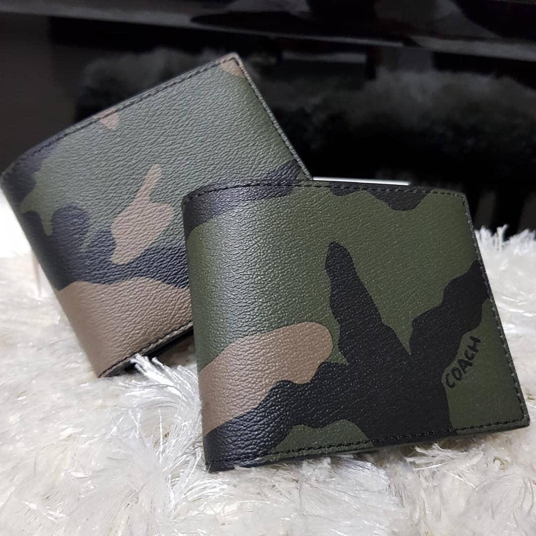 Coach Men Wallet Camo Army No Box Olshop Fashion Olshop Pria Di Carousell
