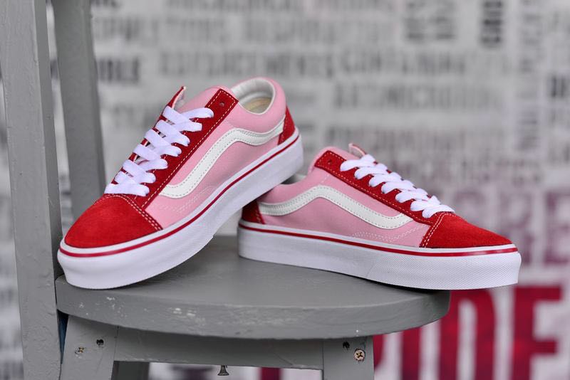 vans red and pink