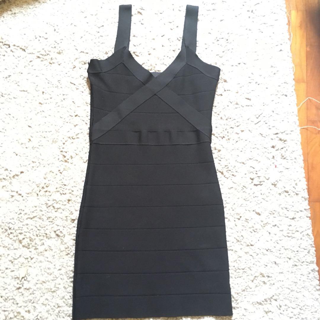 H M Black Bandage Bodycon Dress Women S Fashion Clothes Dresses Skirts On Carousell