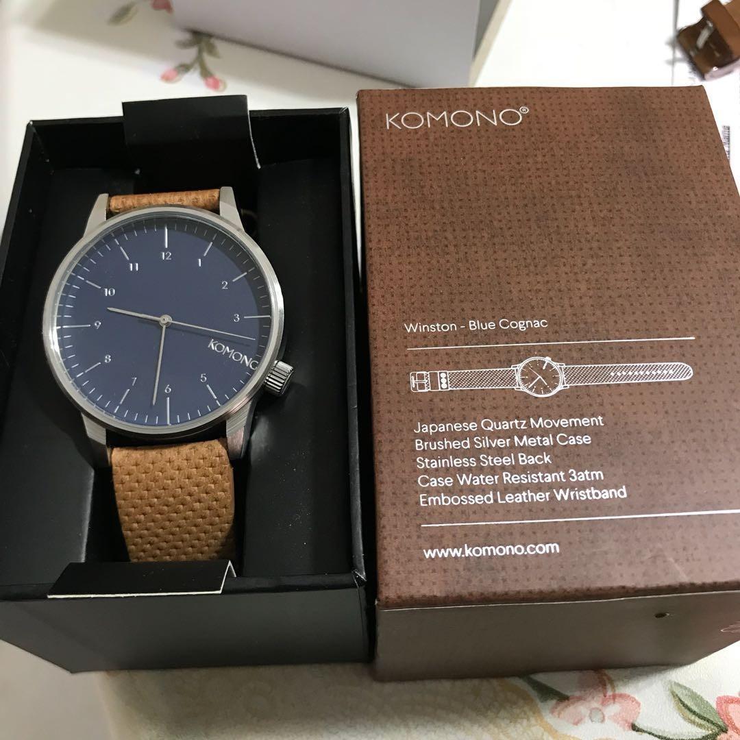 Komono Winston Blue Cognac Watch