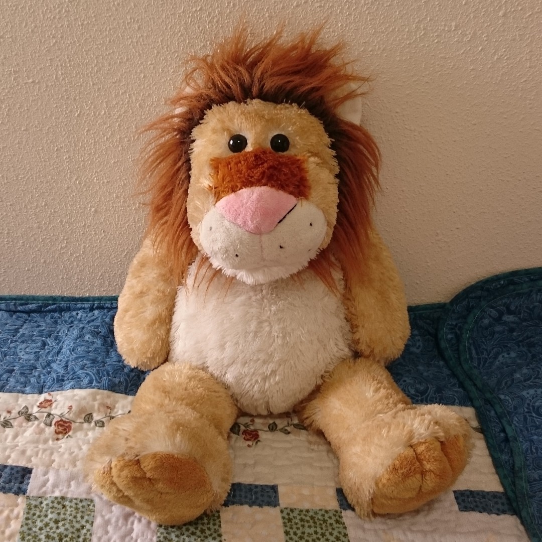 Large lion stuffed toy from Singapore Zoological Gardens, Hobbies