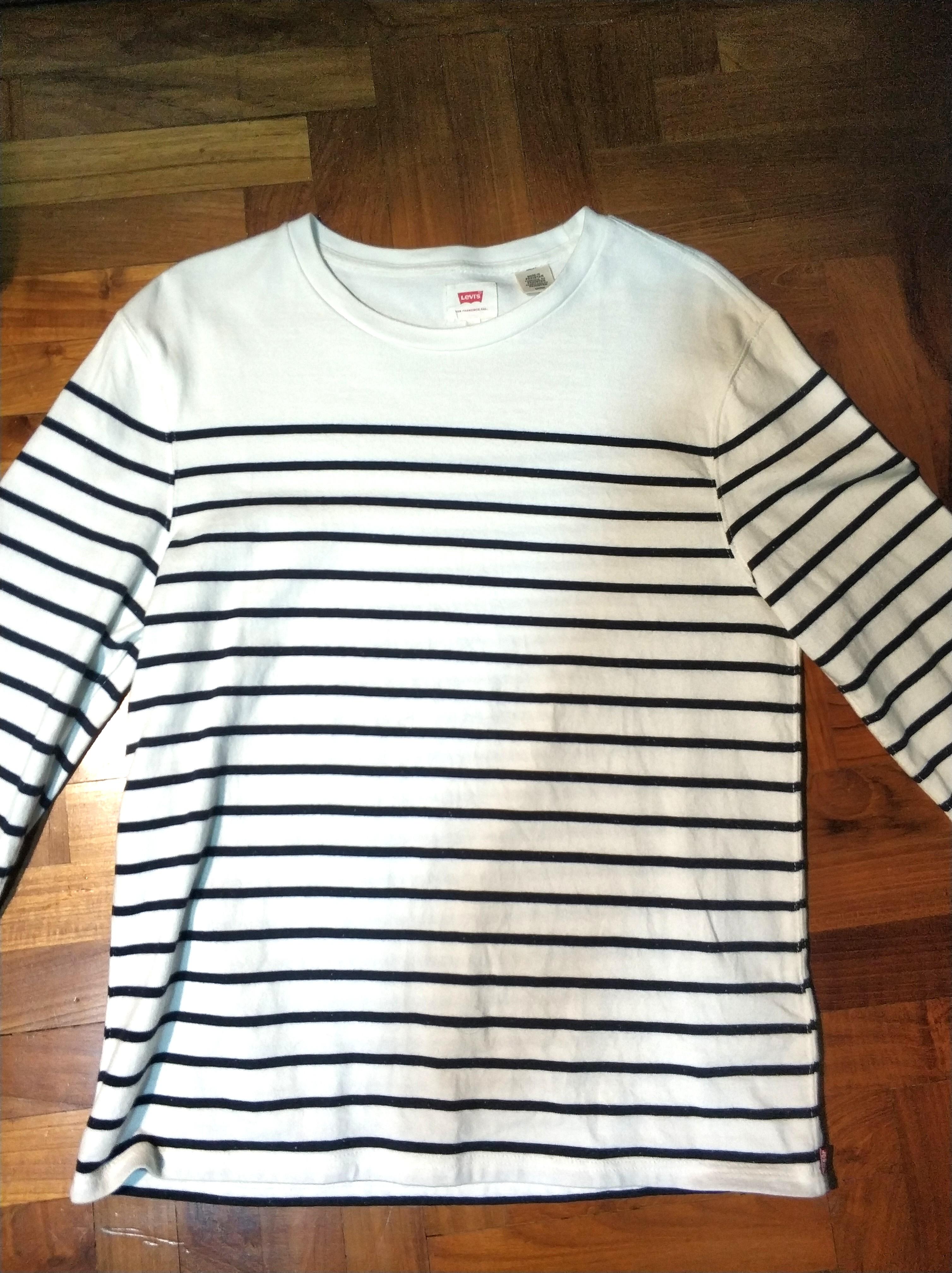 Levi's striped long sleeve, Men's Fashion, Tops & Sets, Formal Shirts on  Carousell