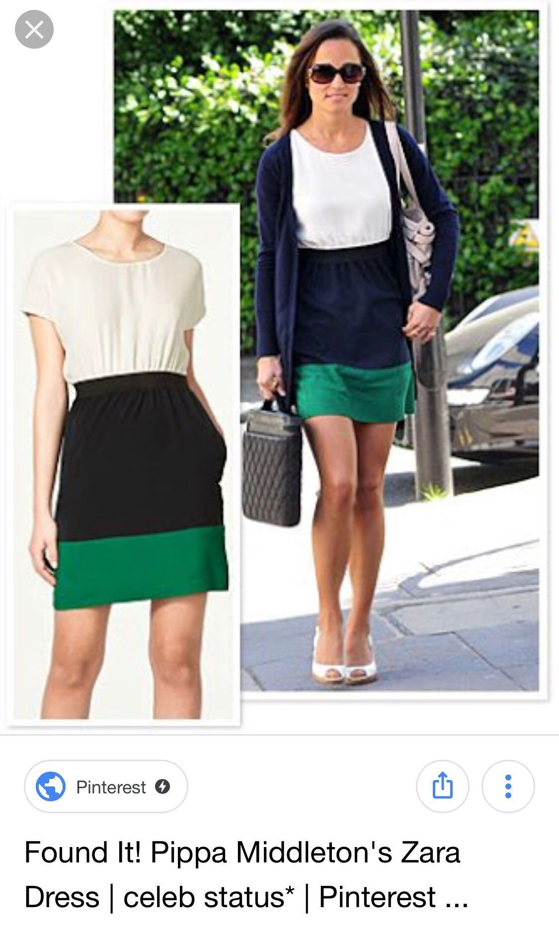 Like New Zara Colorblock Dress As Worn By Pippa Middleton