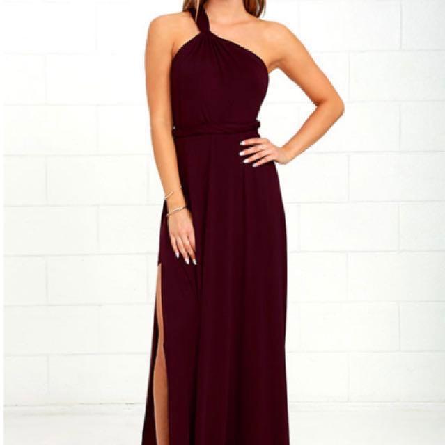 plum purple maxi dress
