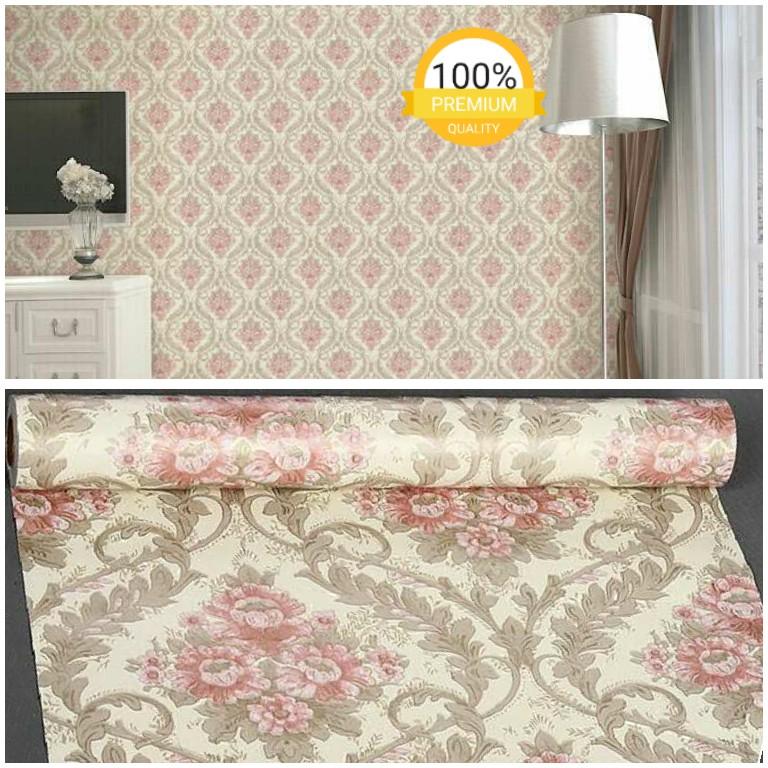 New Wallpaper Sticker Batik Pink Home Amp Furniture On Carousell
