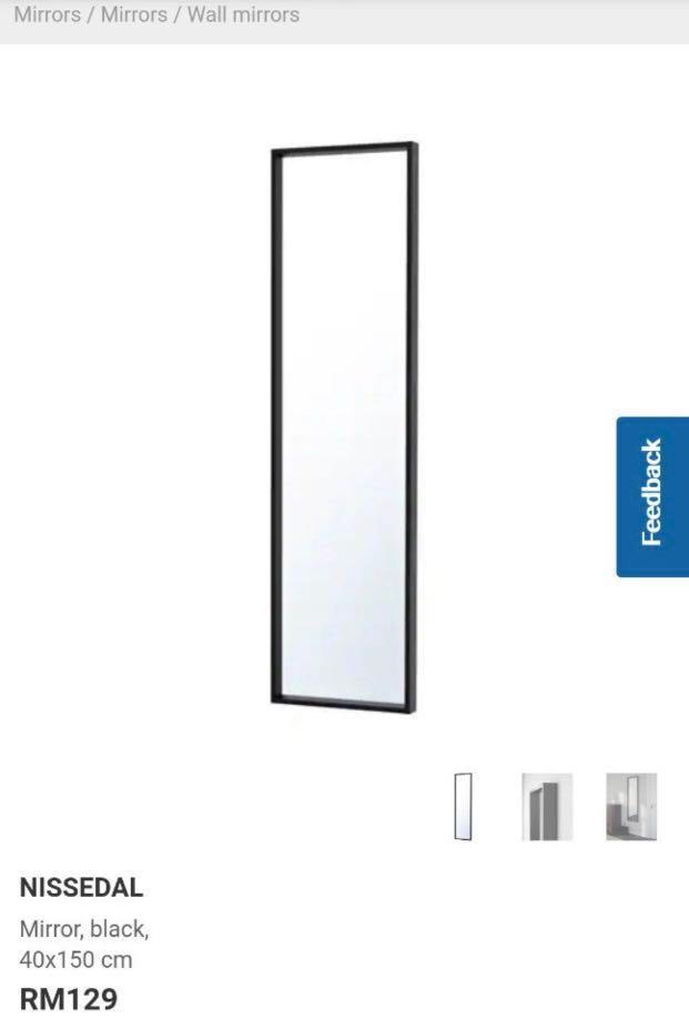 NISSEDAL IKEA MIRROR, Furniture & Home Living, Home Decor, Mirrors on