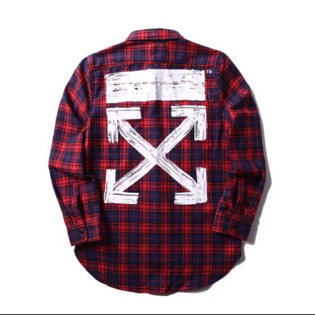 Off White Flannel Men's Fashion, & Shirts on Carousell