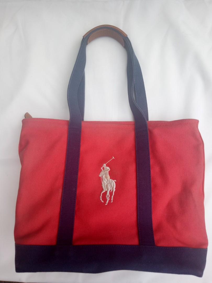 ralph lauren canvas tote handbags