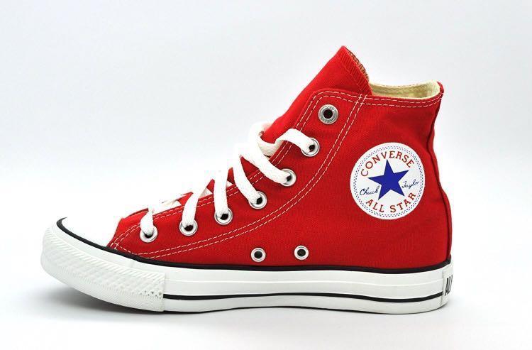 Red Converse High Cut Sneakers, Women's 